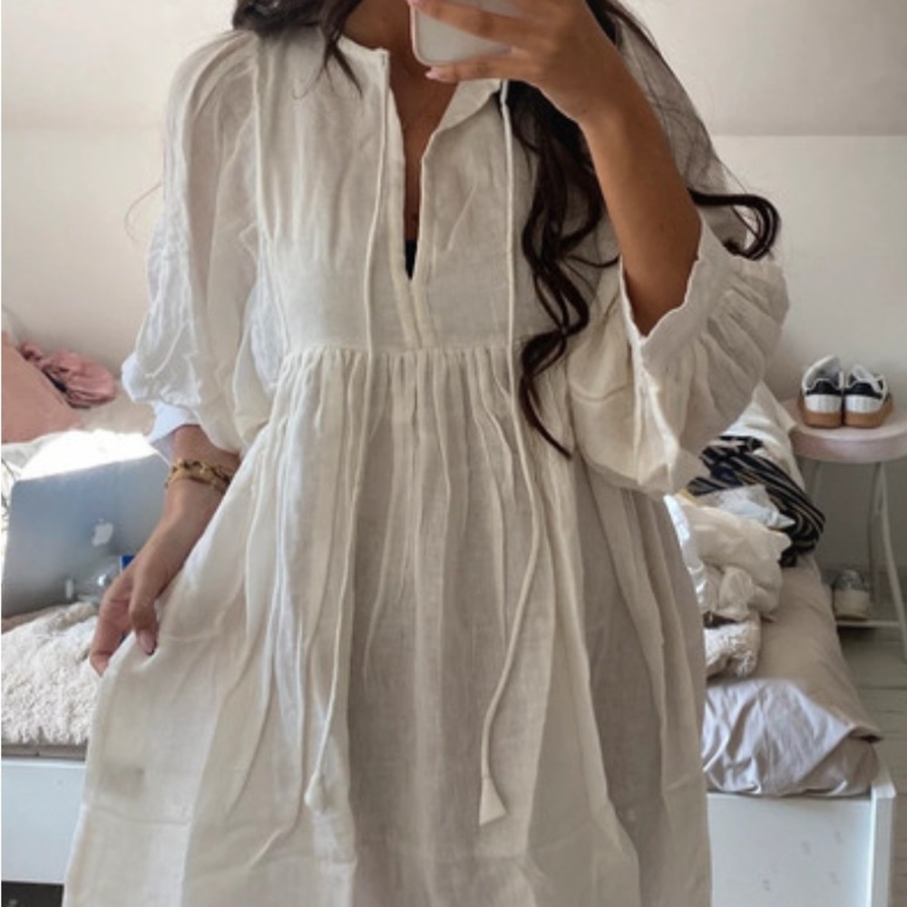 Daughters of India White Swim Coverup